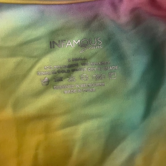 INFAMOUS SWIM Radar Bikini Bottoms Rainbow X-Small - Picture 7 of 7